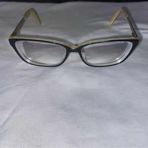 Jill Stuart Black and Gold Women's Fashion Eyeglasses